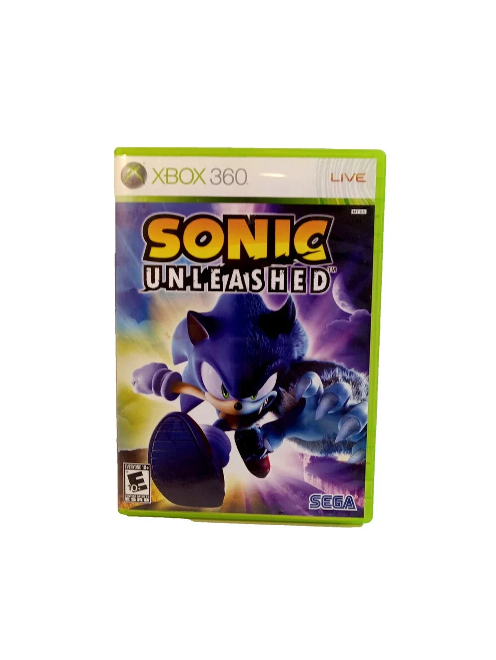 Microsoft Xbox 360 SEGA Video Game Sonic Unleashed Complete Manual Case Disc